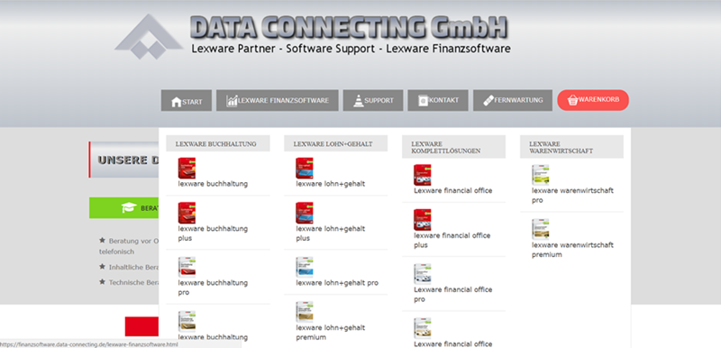 Joomla + J2Store Software Shop - Data Connecting GmbH